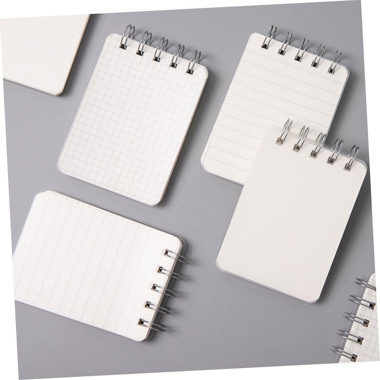 NUOBESTY 16pezzi Taccuini Portatili Spirale Mini Blocchi Note Per Ufficio e Scuola Libri Pagine Bianche e Righe Design Compatto e Pratico Per Appunti e Schizzi