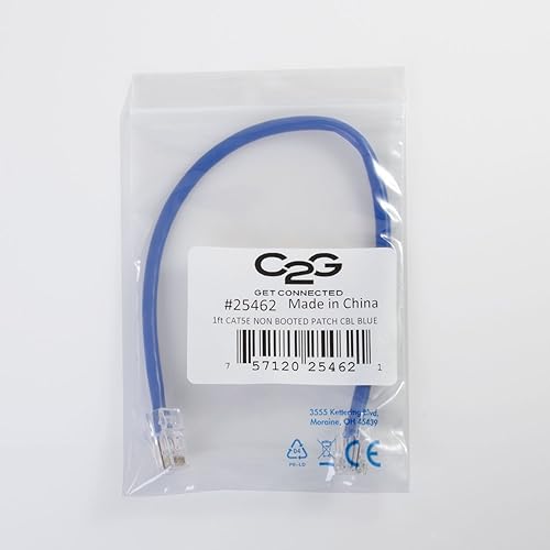 Miniatura 4 de C2G 22691 Cable Cat5e - Cable de conexión de red Ethernet sin blindaje sin arranque, azul (10 pies, 10.0 ft)