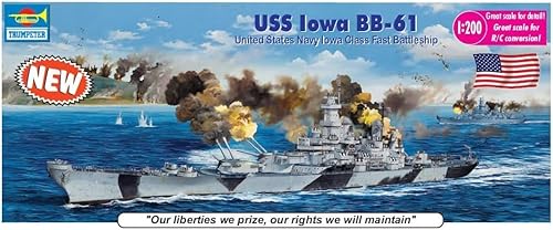 Trumpeter USS Iowa BB61 Battleship Battle of Leyte Gulf 1944 Kit modelo (escala 1200)