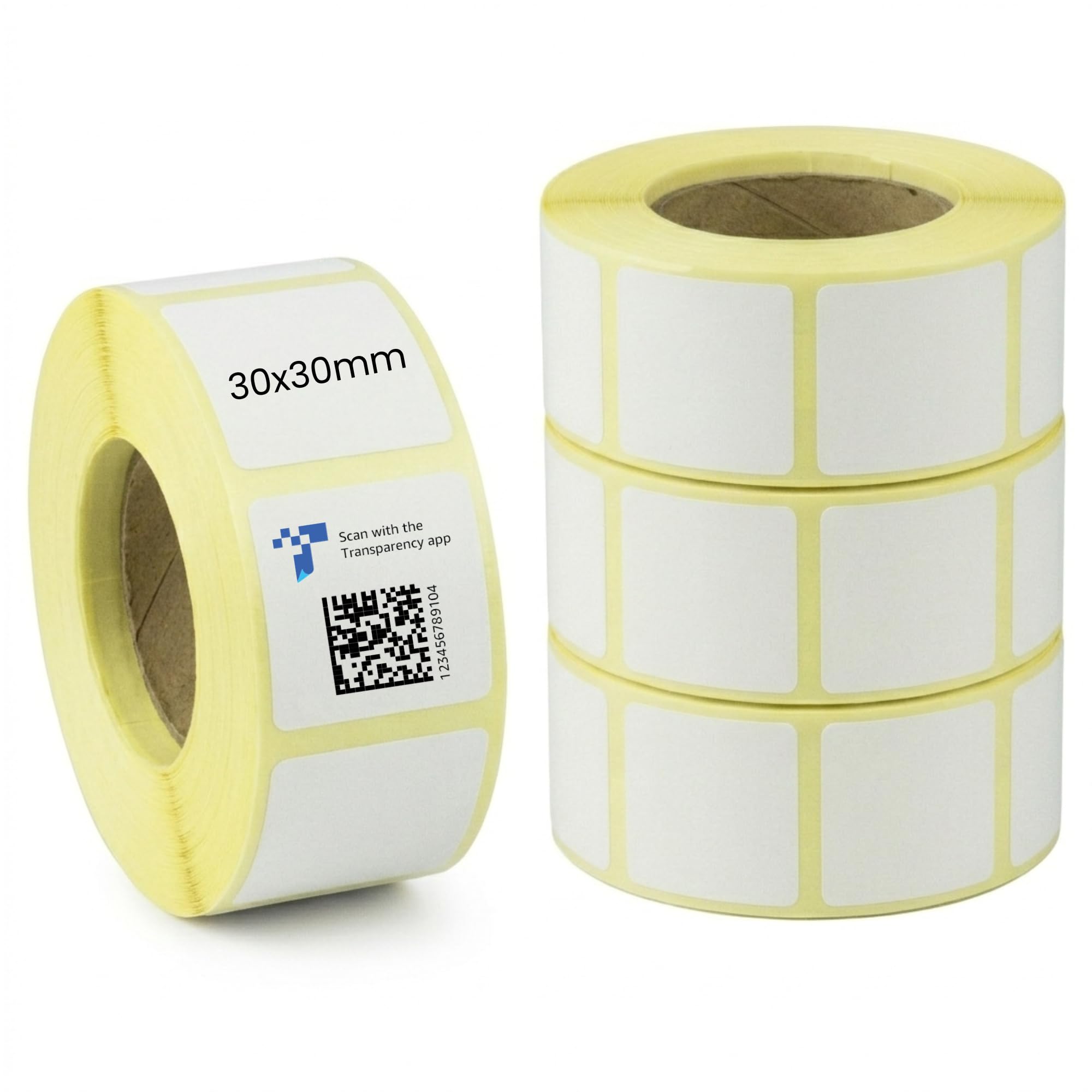 Eson Thermal Labels 30x30mm 2000 pcs, Amazon Transparency Size Square Sticky Printer Labels Roll with 40mm Core, Self-Adhesive Barcode & ASIN Stickers for Phomemo, Munbyn, Nelko (3)