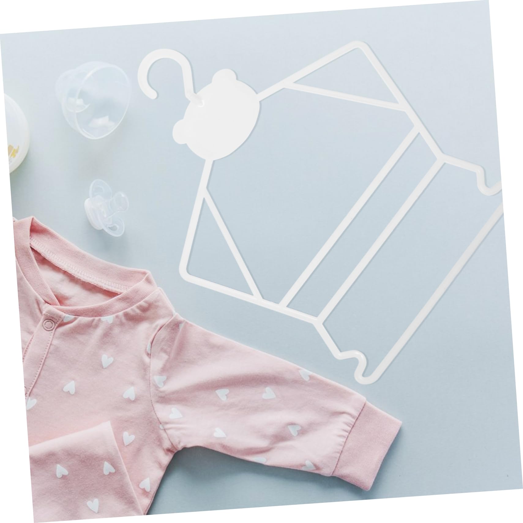 ULTECHNOVO 40 Piezas Perchas Infantiles de Plástico para Ropa y Bañadores Diseño Resistente y de Espacio para Ropa de Niña y Recién Nacidos