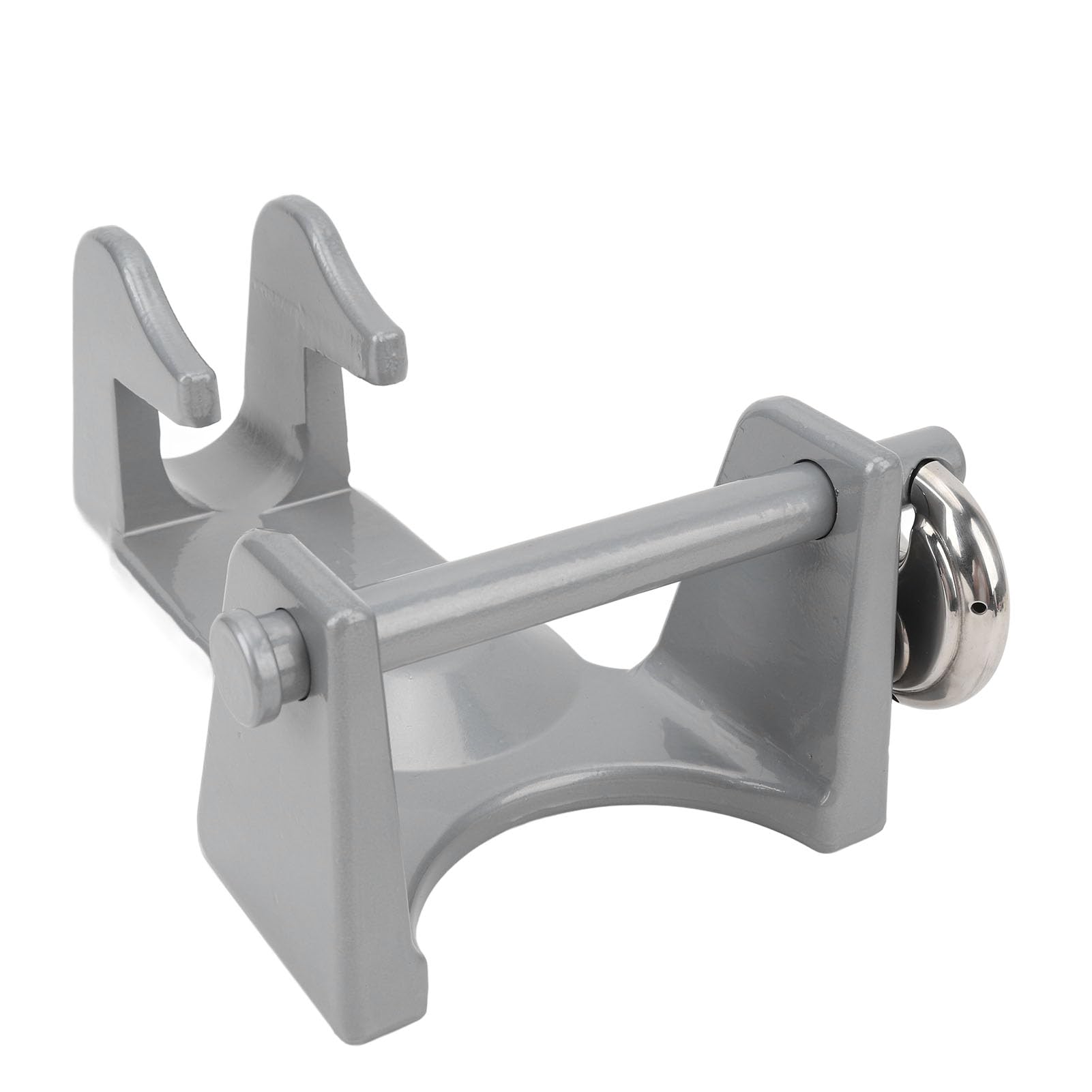 Blocco per gancio a collo d'oca in metallo resistente e antiruggine, regolabile a 2 perni, compatibile con attacchi da 2 516", ideale per caravan e rimorchi (Argento)