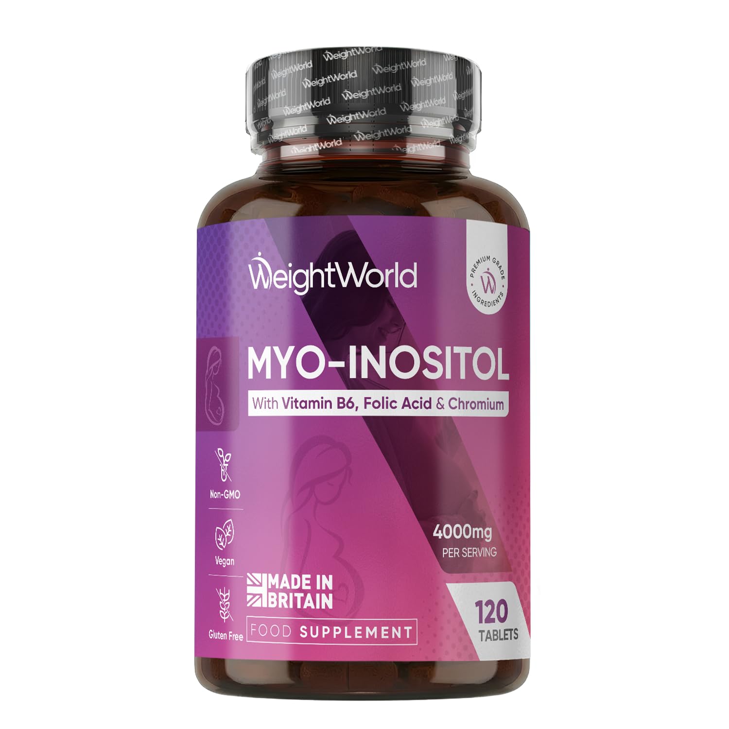 Myo-Inositol Tablets - 4000mg - 120 Vegan Tablets