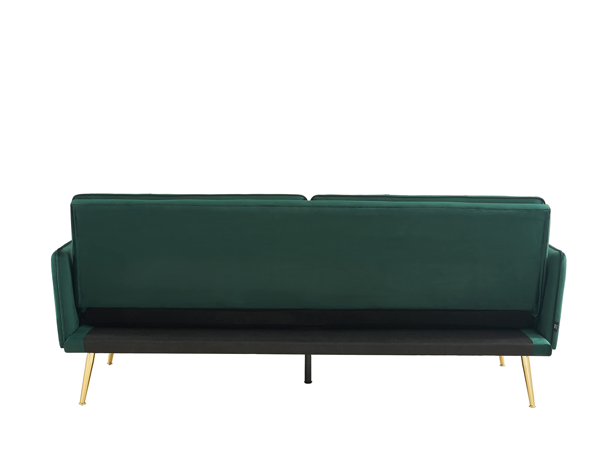 BAÏTA Adam - Divano dritto convertibile a 3 posti, in velluto, verde, 203,5 x 87,5 x 82 cm