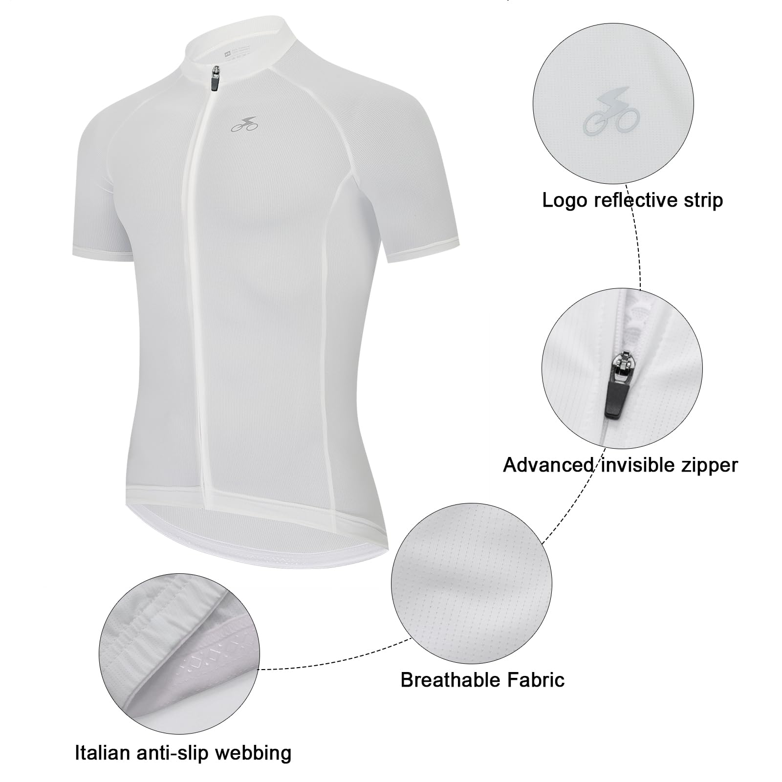 Maillot de cyclisme pour homme, sans manches, à manches courtes, respirant, léger, avec 3 poches pour le cyclisme et l'entraînement