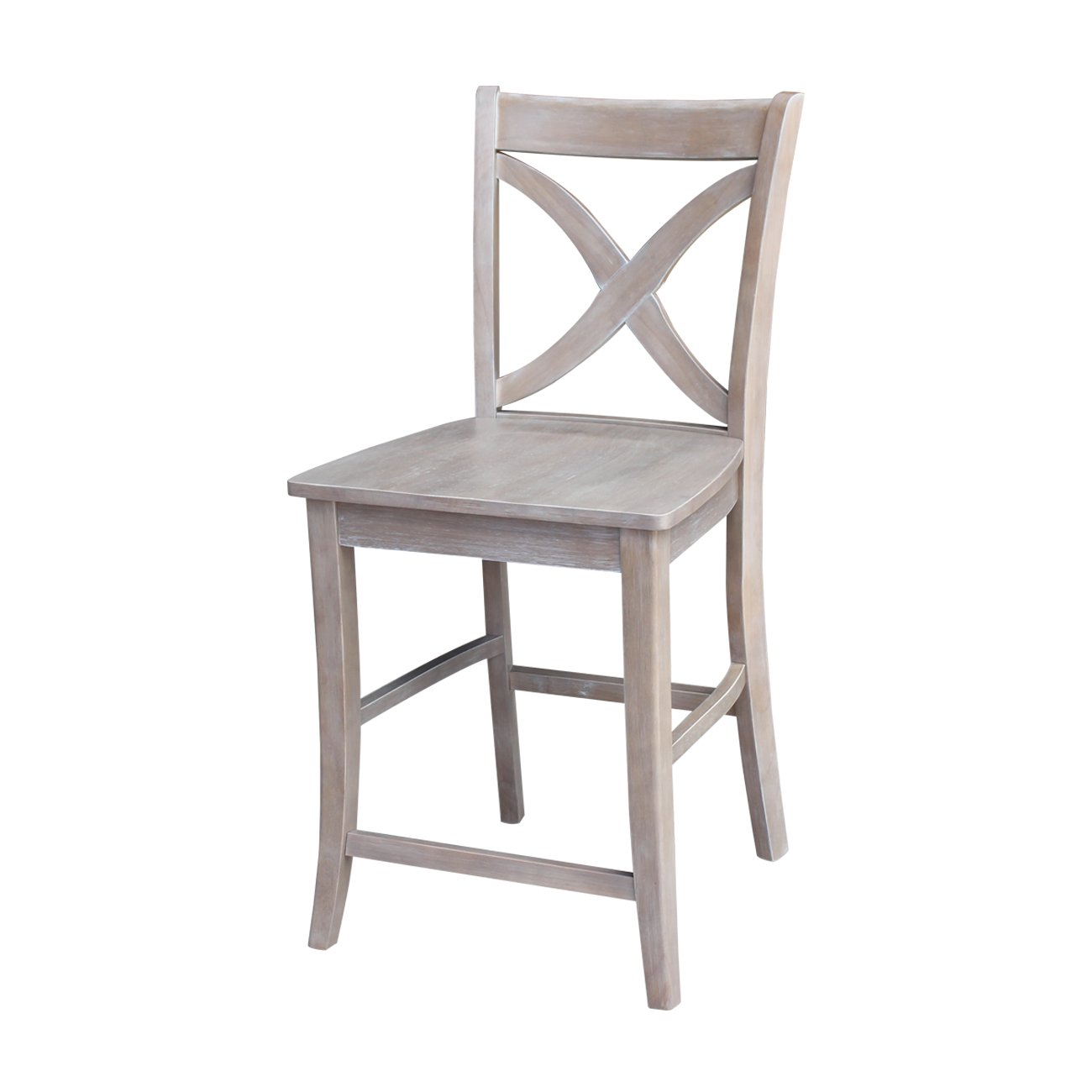 IC INTERNATIONAL CONCEPTS Cosmo Stool Barstool, Washed Gray Taupe