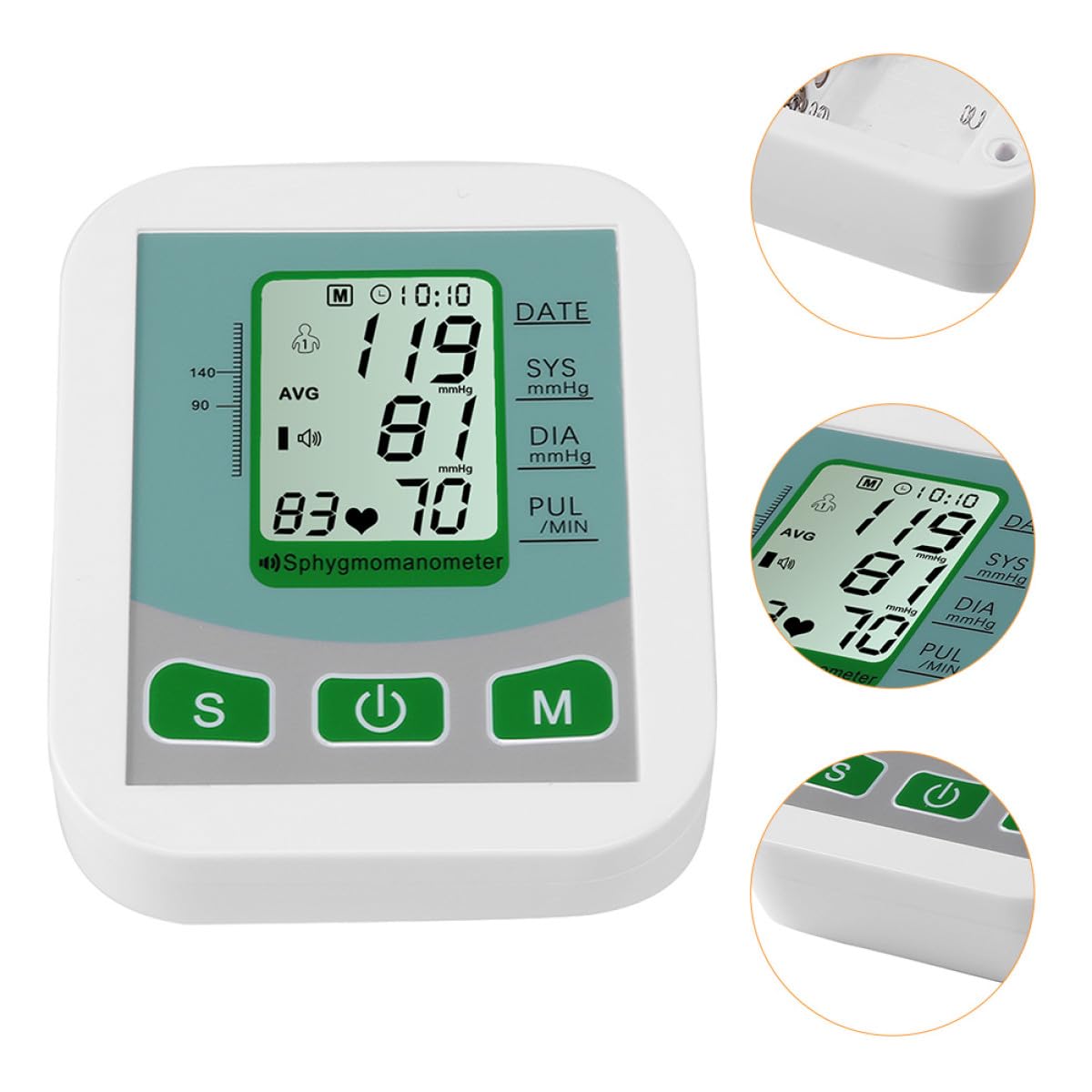 Misuratore Pressione Braccio Digitale con Monitoraggio Cardiaco Design Compatto e Intelligente senza Batterie per Uso Professionale e Domestico