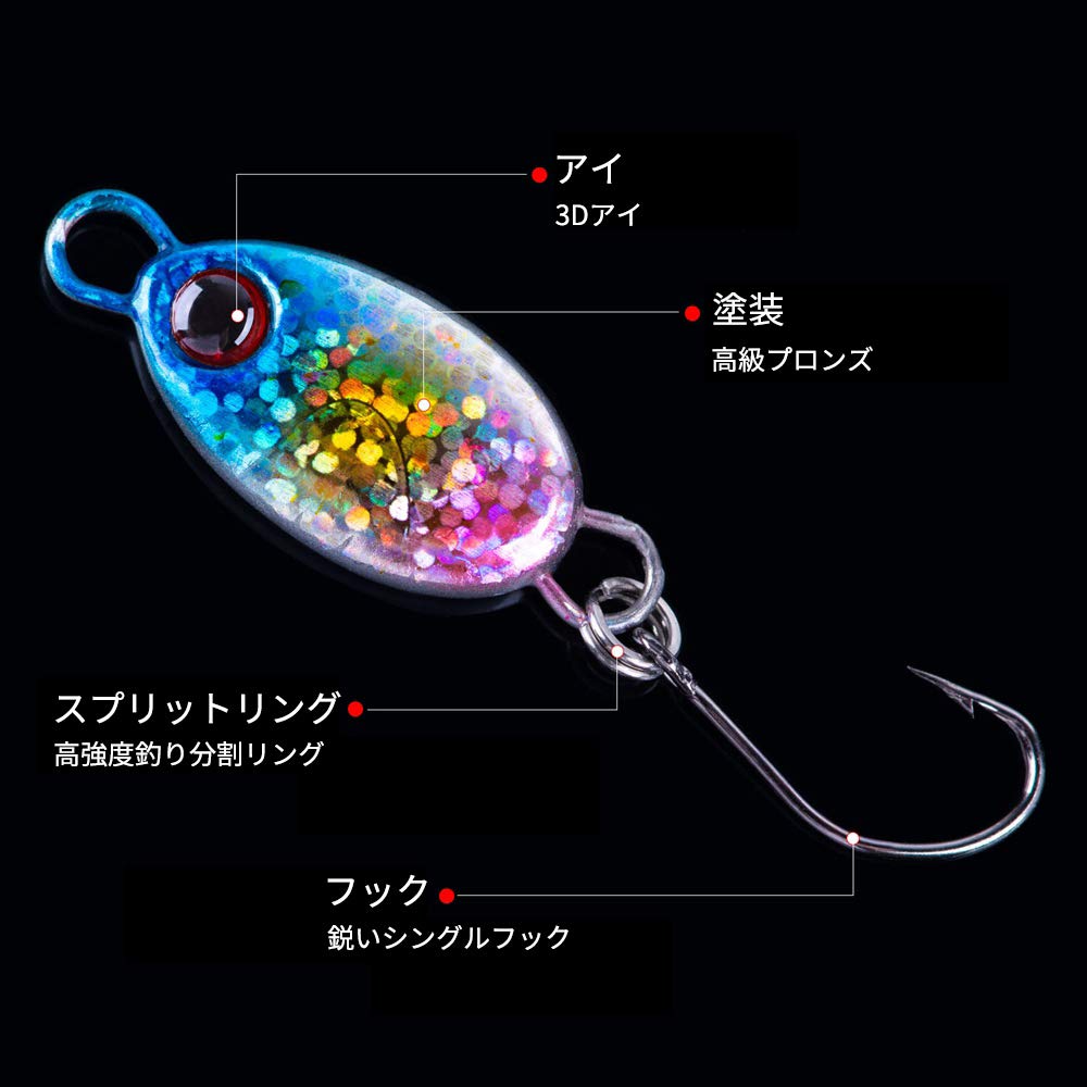 Amazon.co.jp: Goture トラウト スプーンルアー スプーンセット 渓流