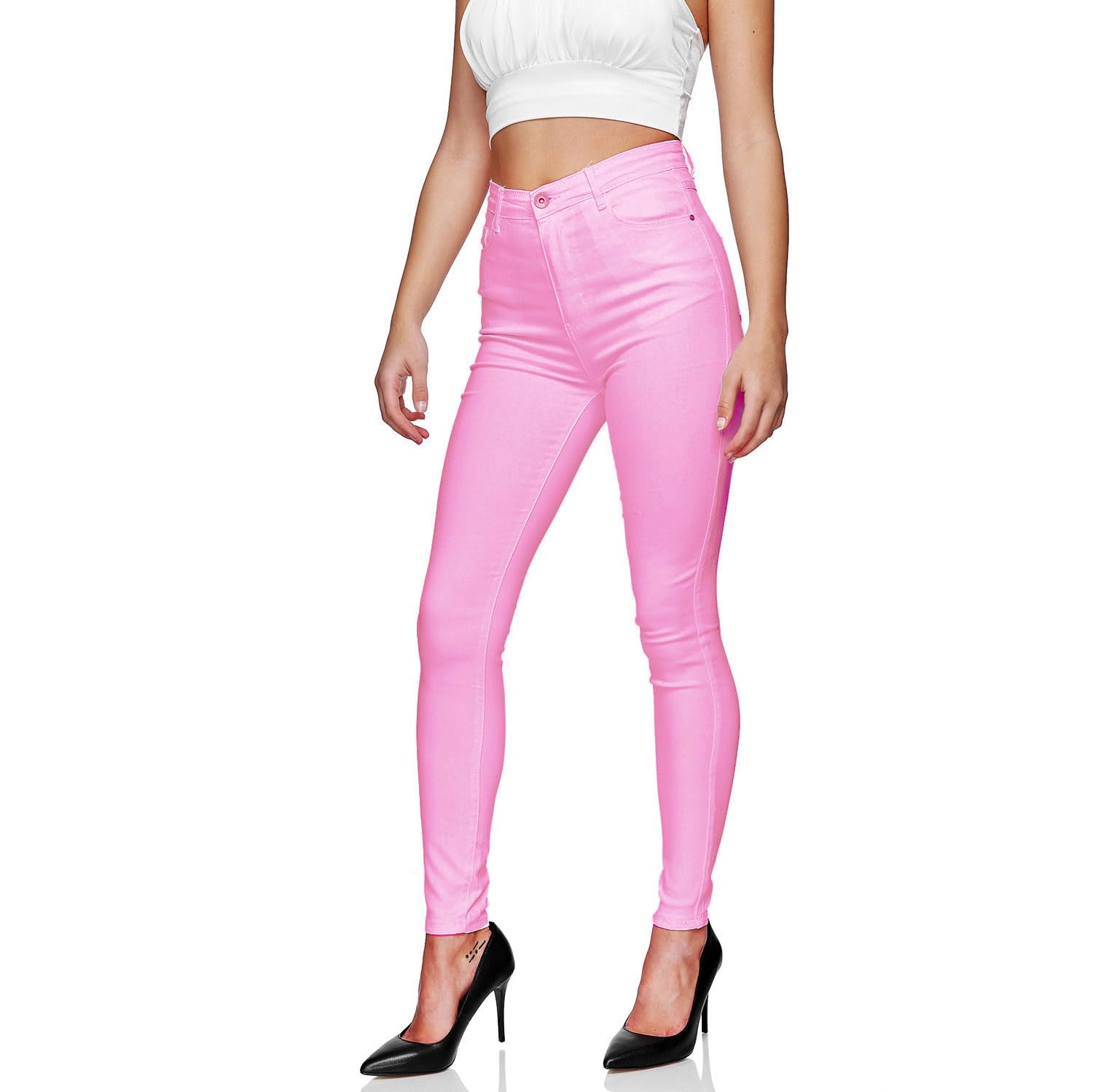 Glamexx24 Damen Jeans High Waist Skinny Female Stretch Hose Slim Fit Jeans für Frühling, Sommer, Herbst, Winter, Jede Jahreszeit