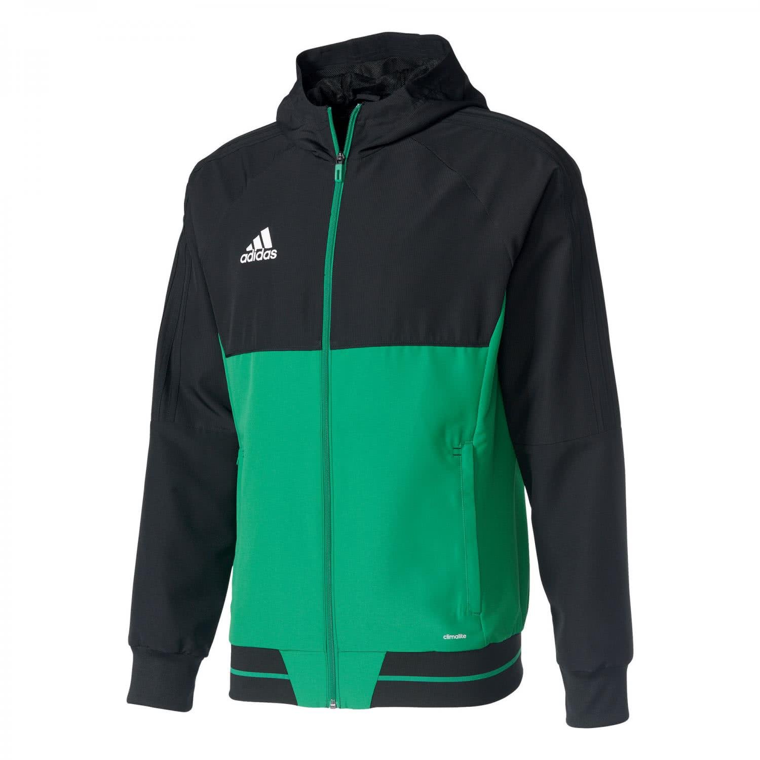 Adidas Kinder Jacke Tiro 17 Presentation, Black/Green/White, 164