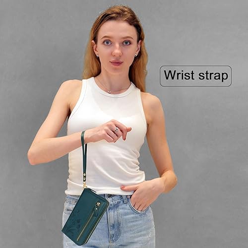 Miniatura 6 de Lacass Funda compatible con iPhone 14 PRO MAX de 6.7 pulgadas 2022, funda cruzada con doble cremallera, desmontable, magnética, de piel, funda para