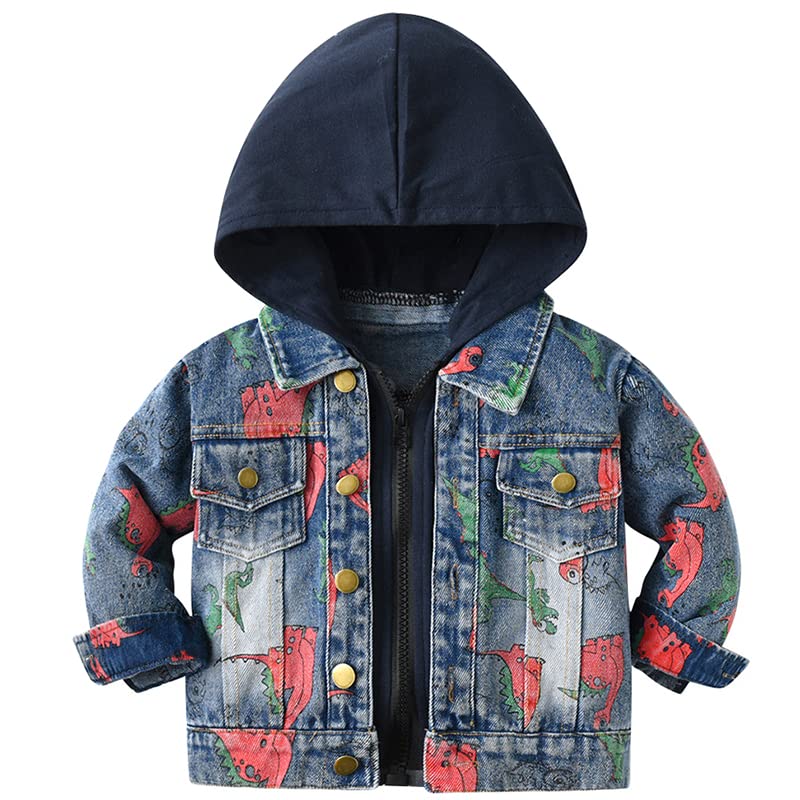 ALUCIC Kinder Mädchen Jungen Jeansjacke Übergangjacke Mantel Baby Langarm...