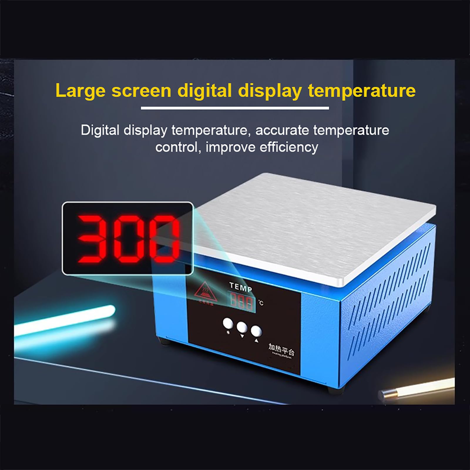 Mesa de calefacción de reparación LED, máquina de embalaje de celofán, sellador de película caliente para laboratorio, líquido, precalentamiento de moho, reparación de teléfonos