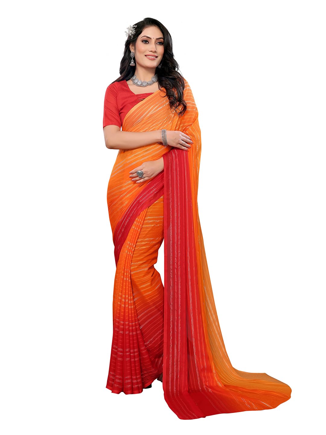 Amazing Striped Astha Zari Padding Saree-image-48
