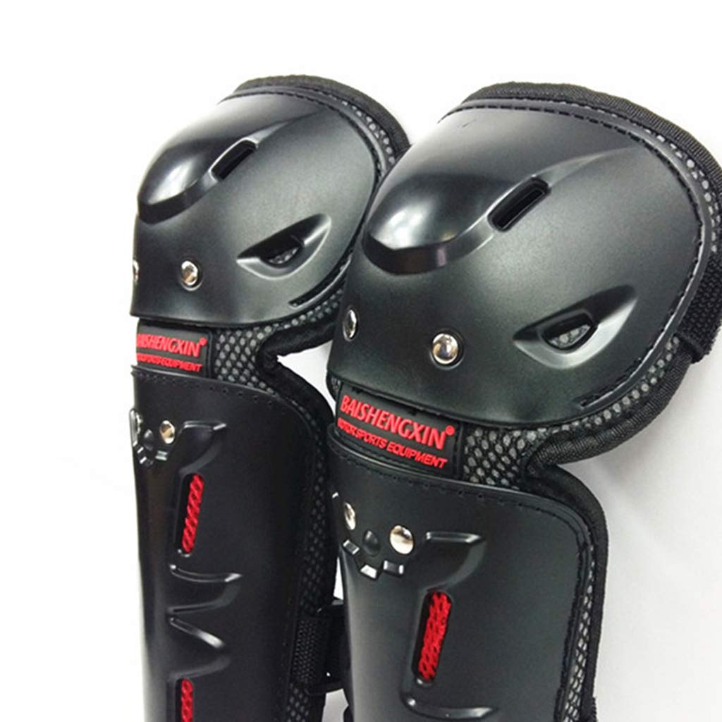 2x Ginocchiere All' / Protezioni Ginocchiere Per Adulti + Gomiti Da Moto