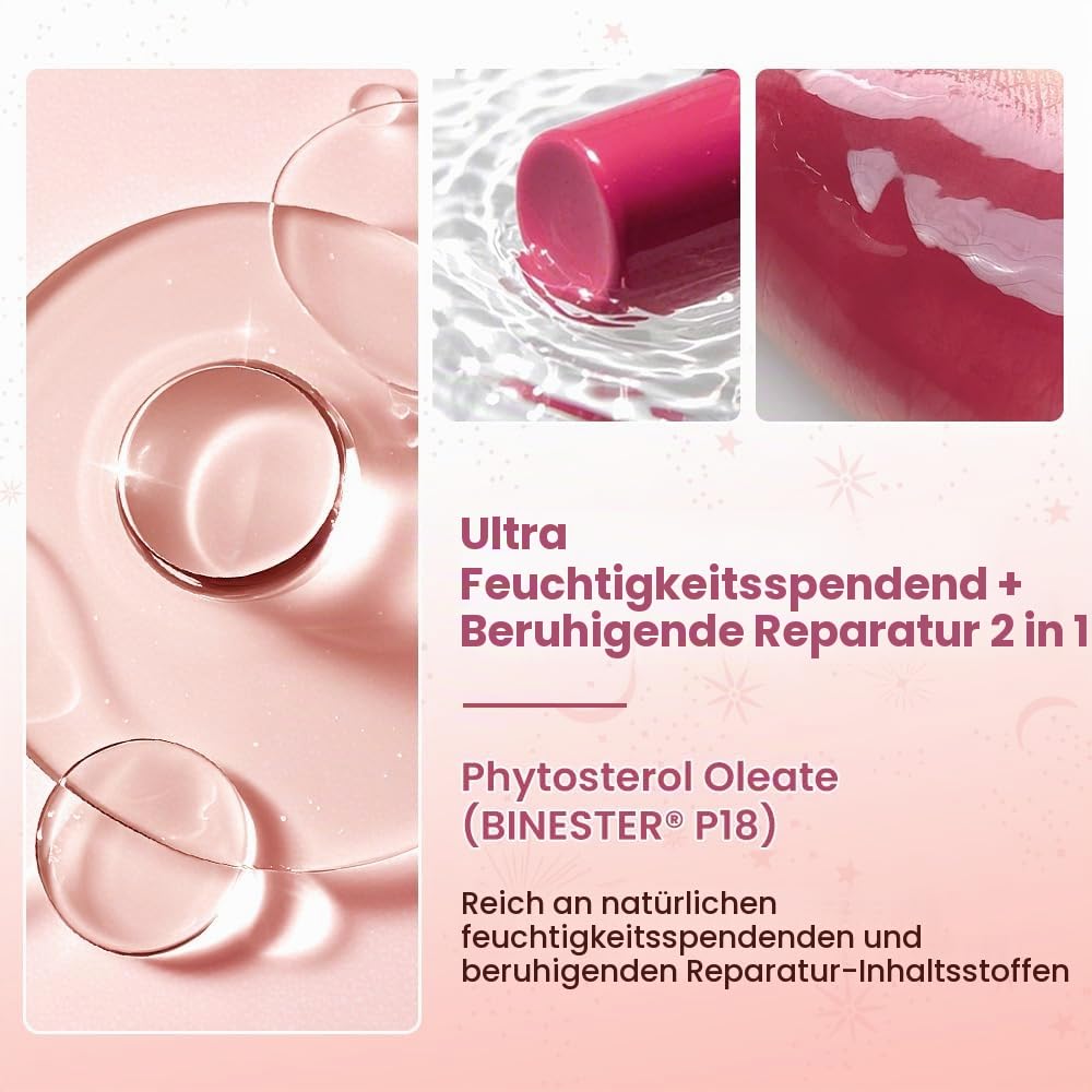 CATKIN Lippenbalsam Gift Set, lippenpflege mit farbe, Saftiger und Glänzender lippenpflege Lippenstift, Glänzendes Finish für Trockene, Rissige und Spröde Lippen, 3.4g 3pcs Gift Box (04+05+06)
