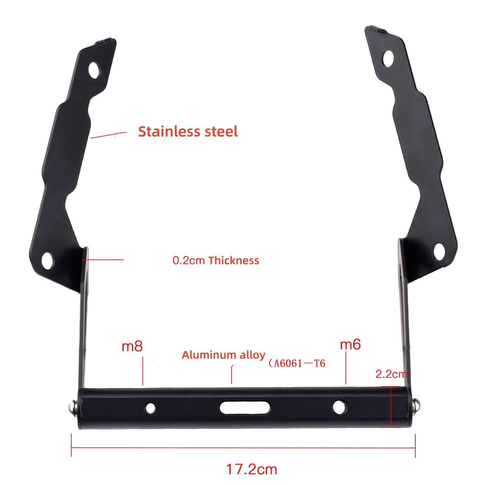 Motorcycle Screen Offset Bracket XL750 TRANSALP [8BL-RD16] Dedicated Multi-Bar Holder 2024~ (Red)
