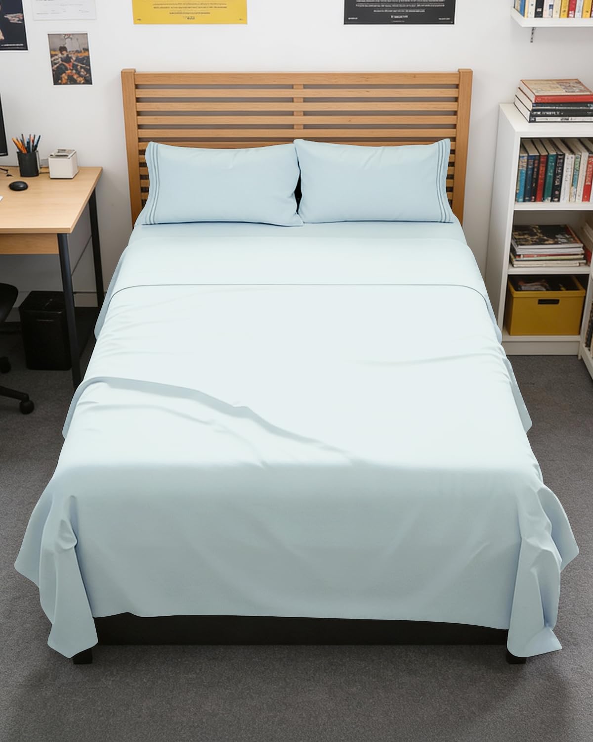 Full XL Bed Sheet - 4 Piece Full XL Bed Sheets Set - Soft, Breathable & Cooling - Hotel Luxury Bedding for Women, Men, Kids, Teens, Boys & Girls -