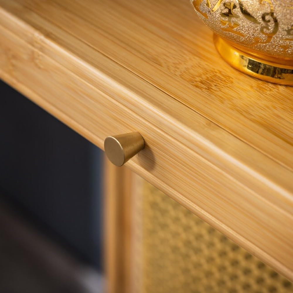 Tavola d'altare Cinese Consolle con Ante Tradizionale | Armadietto da altare in legno(Bruin,Piccolo)