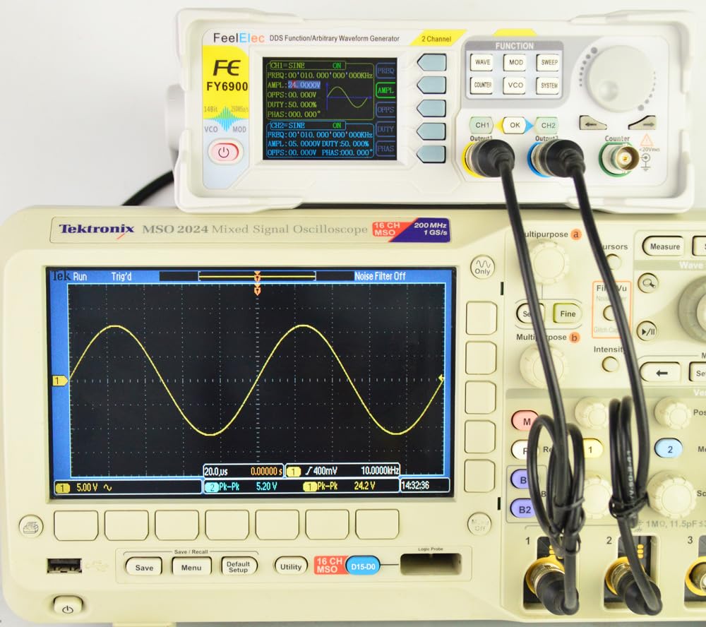 FY6900 20/30/40/50/60/80/100MHz DDS Function Signal Generator Dual-CH Arbitrary Waveform Generator Source Frequency Counter(FY6900 30M)