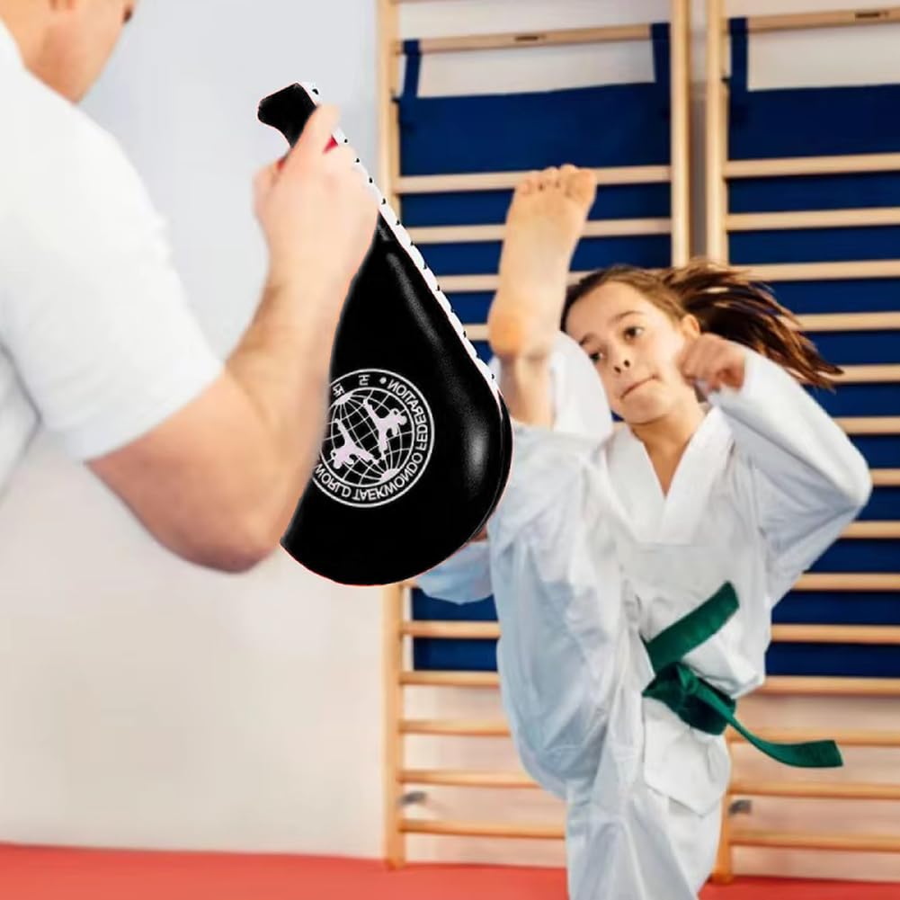 Taekwondo Kick-Pads,Doppel-Kick-Pads,Taekwondo Handpratze,taekwond o Pratzen,Trainingspads für Karate,Fußtechniken Trainerpratzen,Doppelschicht-Design,Wird für Karate,Boxen und Training