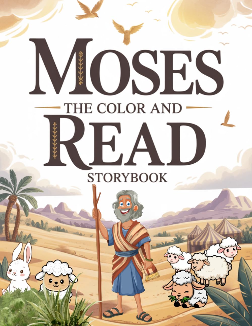 Moses the Color and Read Storybook: Bible Stories, Coloring Pages, and Faith Lessons for Kids