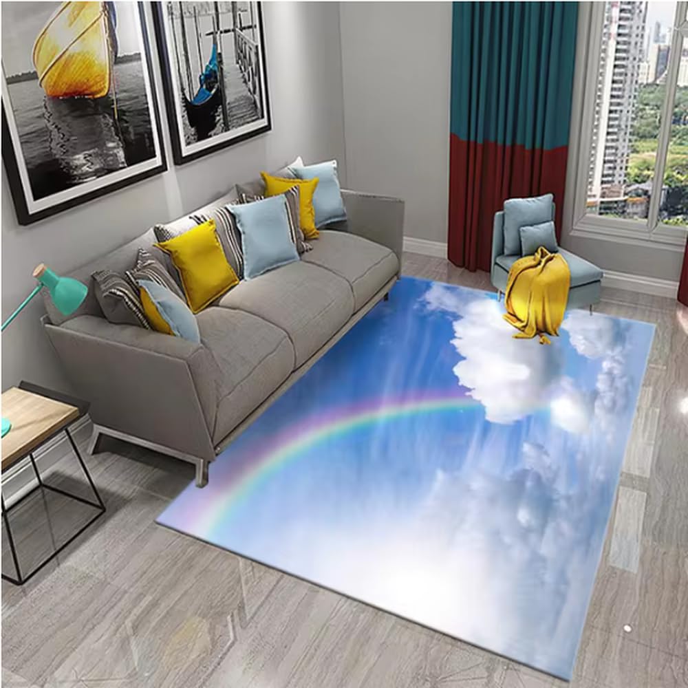 Tapis nuages bleus pour canapé et salon : créez un cocon doux dans la chambre
