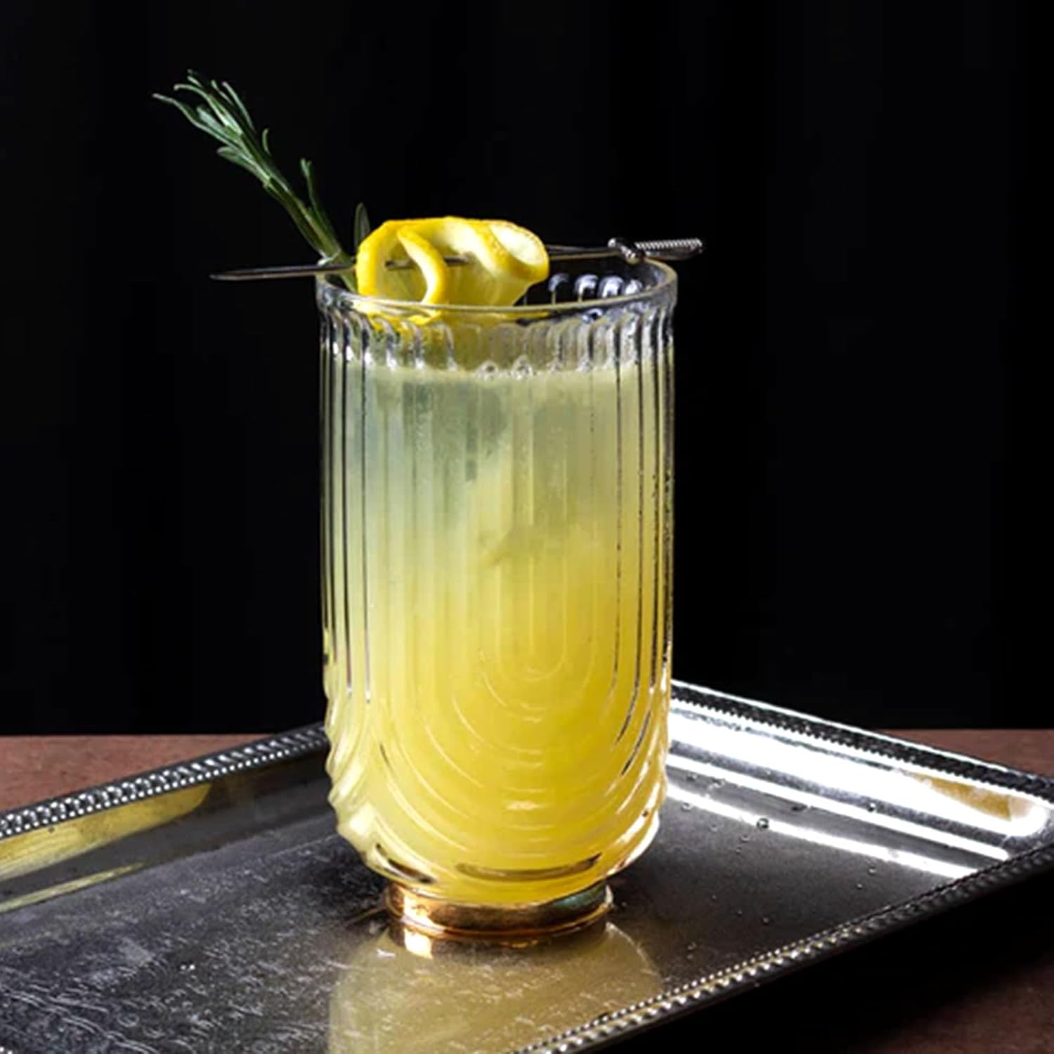 BARCONIC GILDED HIGHBALL GLASS - 14OZ