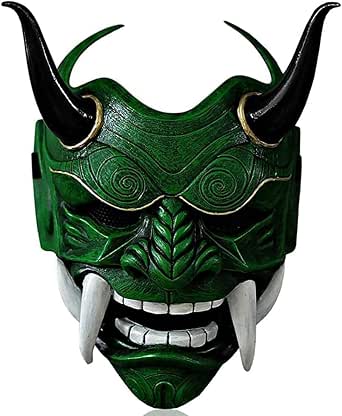 Máscara Hannya Demonio Oni – Careta De Media Cara Para Halloween, Cosplay Samurai Y Fiestas Temáticas
