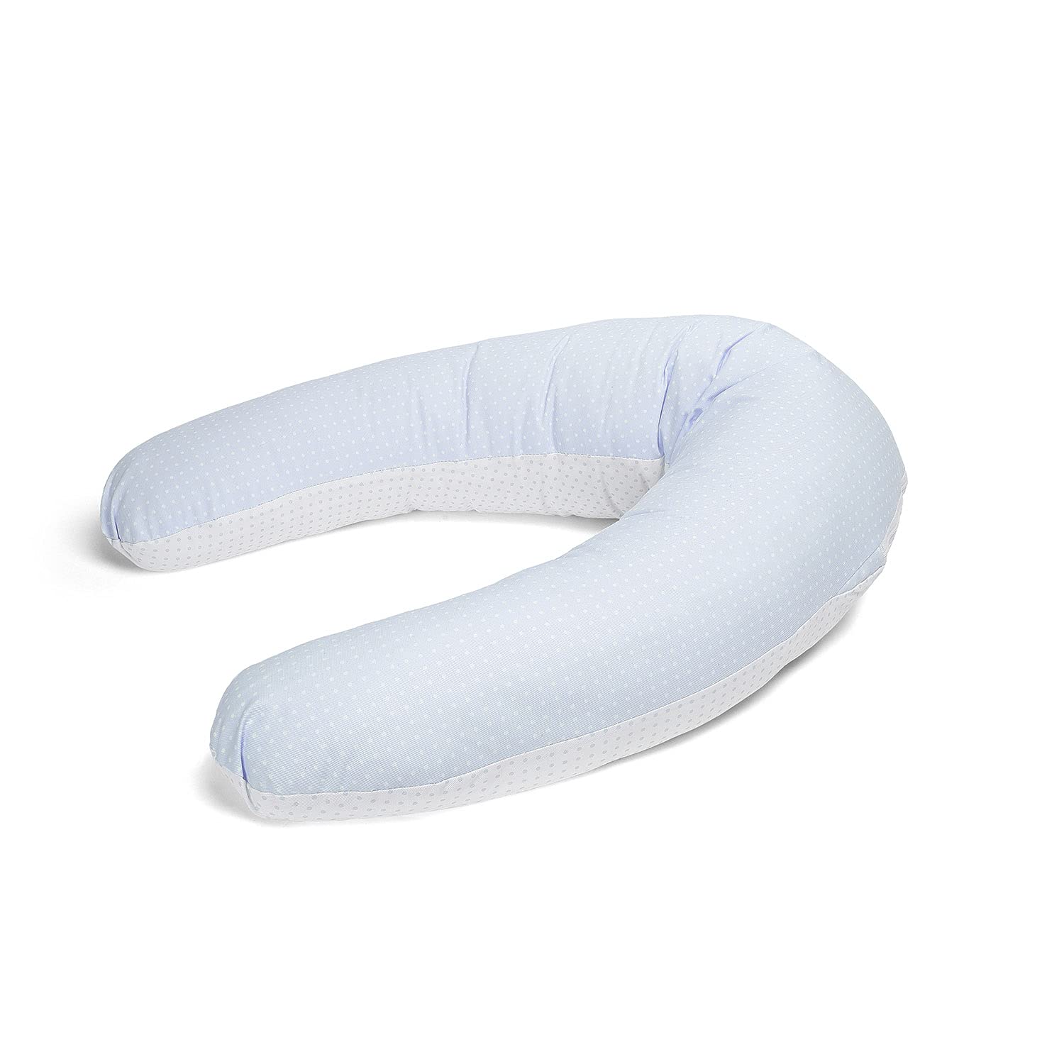DORMISSIMO Almohada de Maternidad y Lactancia, Evolutiva Azul 160 cm - Desenfundable y con Relleno de Fibra