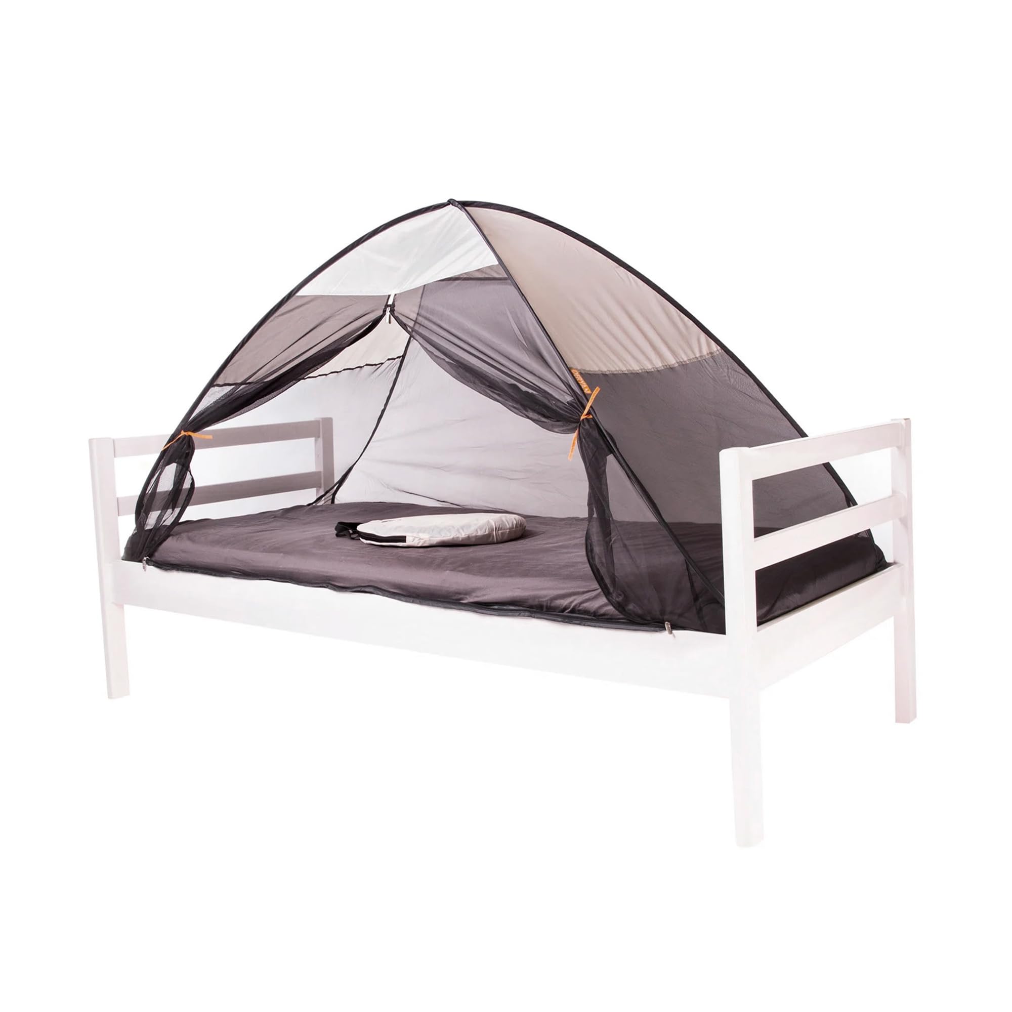 Deryan, System do spania 200 x 90 cm moskitiera 1 mm chroni śpiące dziecko przed owadami, w tym torba do przenoszenia, kremowa (pop-up)