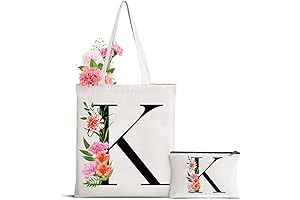 Personalized Letter Canvas Tote Bag:A Thoughtful Gift for Her