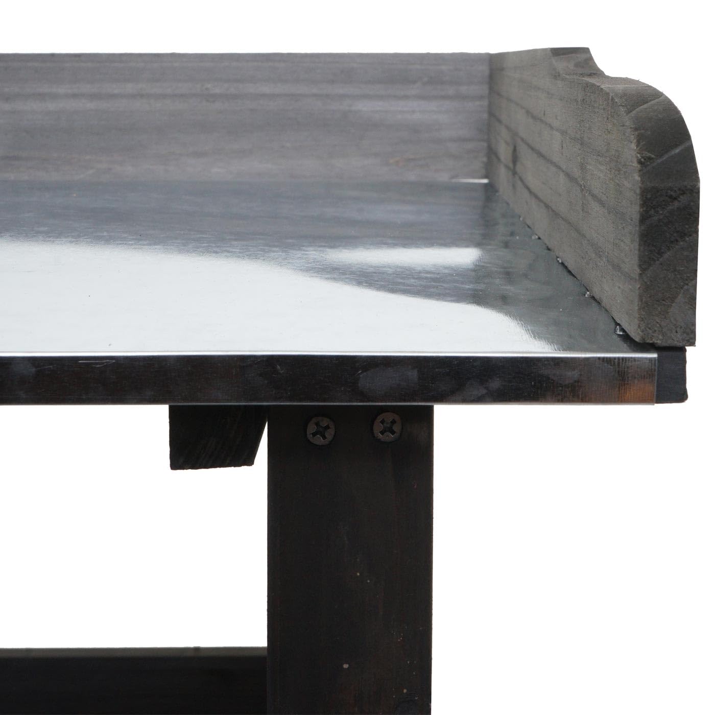 Mendler HWC-O14 - Mesa de jardinería (madera, 86 x 92 x 41 cm), color antracita