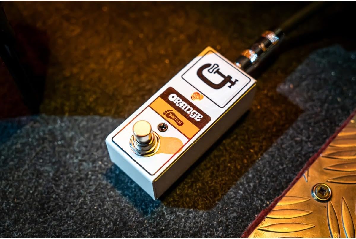 Orange Single Button Mini Footswitch