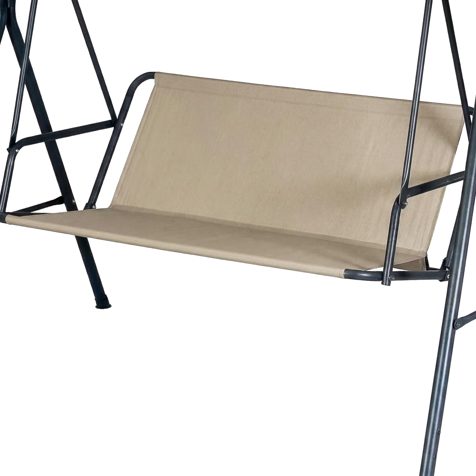 Housse de Siège de Balancelle 2/3 Places, Toile de Remplacement pour Assise de Balancelle de Jardin en Tissu Oxford 600D Robuste, Imperméable et Anti-UV,Beige,127x50x50cm