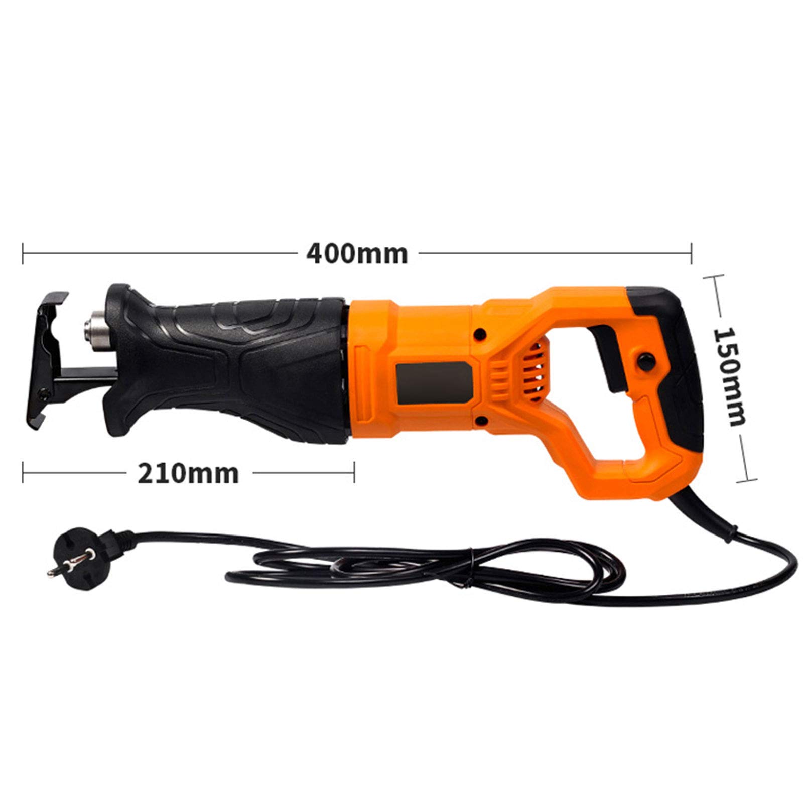 Seghetto Elettrico Portatile per Potatura, Motosega Elettrosega Universale Taglio Rami Legno Metalli Cartongesso Morsa 2 Lame Fai da Te Giardinaggio, Design Compatto e di Sicurezza
