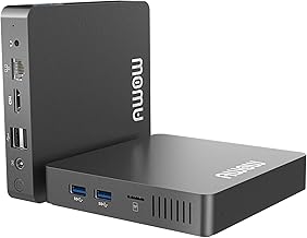 AWOW Mini PC Windows 10 Pro 6GB RAM 64GB SSD, Mini Desktop Computer Celeron N3350 CPU (Up to 2.4GHz), Micro Computer TX33 ...