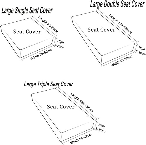 Miniatura 3 de Fundas de cojín para sofá seccional en forma de L, funda elástica para sofá con diván, protector de muebles para sala de estar (longitud 61-73