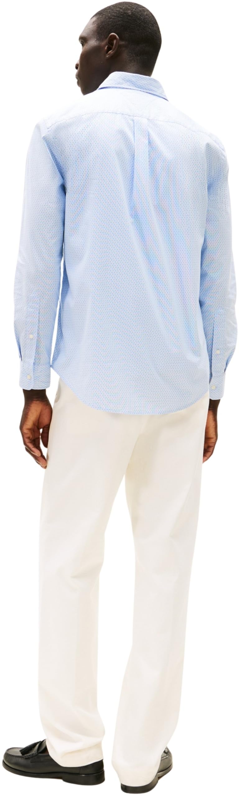 Tommy Hilfiger Herren Flex Poplin Mini Print Rf Shirt Mw0mw39438 L/S Shirt (1er Pack)