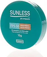 Pó Compacto Sunless Medio com Efeito Matte Aveludado e Vitamina E FPS50 10g