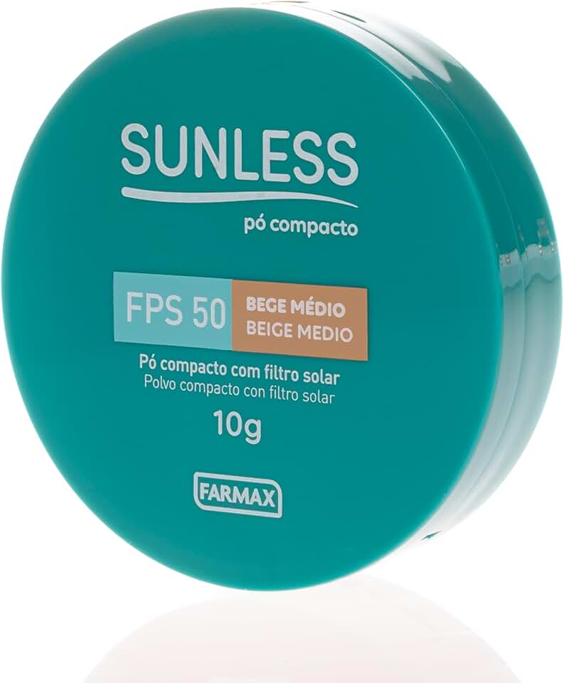 Pó Compacto Sunless Medio com Efeito Matte Aveludado e Vitamina E FPS50 10g