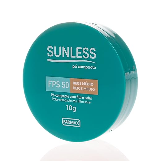 Pó Compacto Sunless Medio com Efeito Matte Aveludado e Vitamina E FPS50 10g