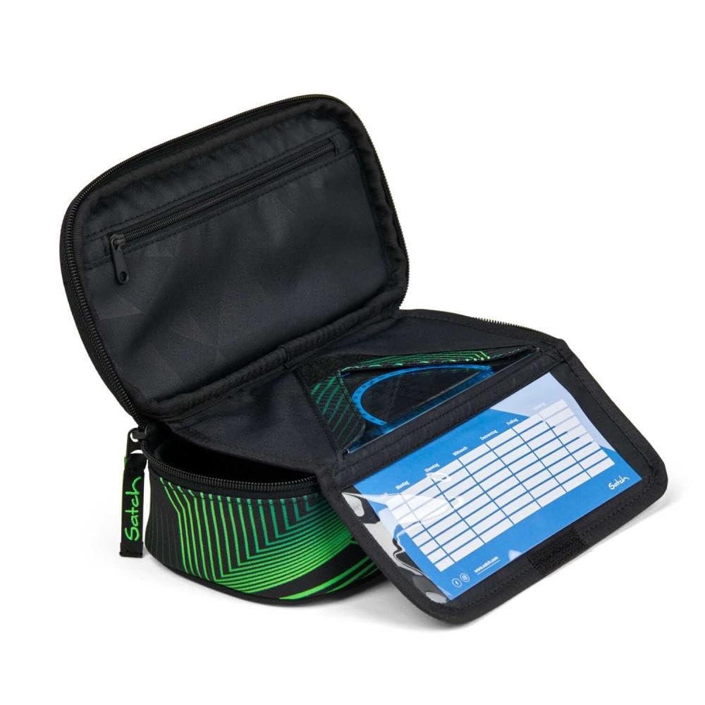 Satch pack Schulrucksack Set 2tlg. inkl. Schlamperbox (Seismic Green)