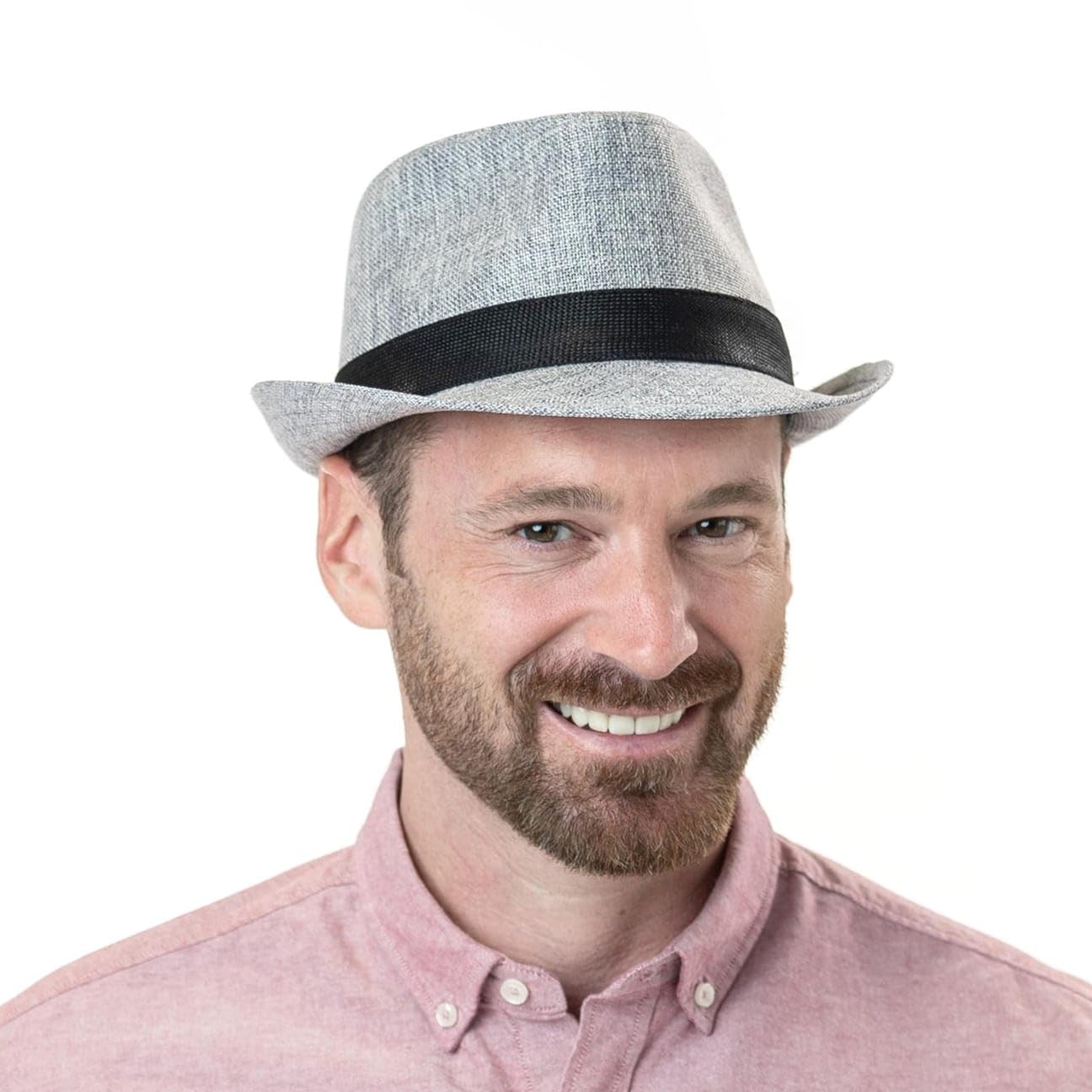 LIPODO Melange Trilby Cappello Fedora Screziato con Fascia in Tessuto Unisex Primavera Estate