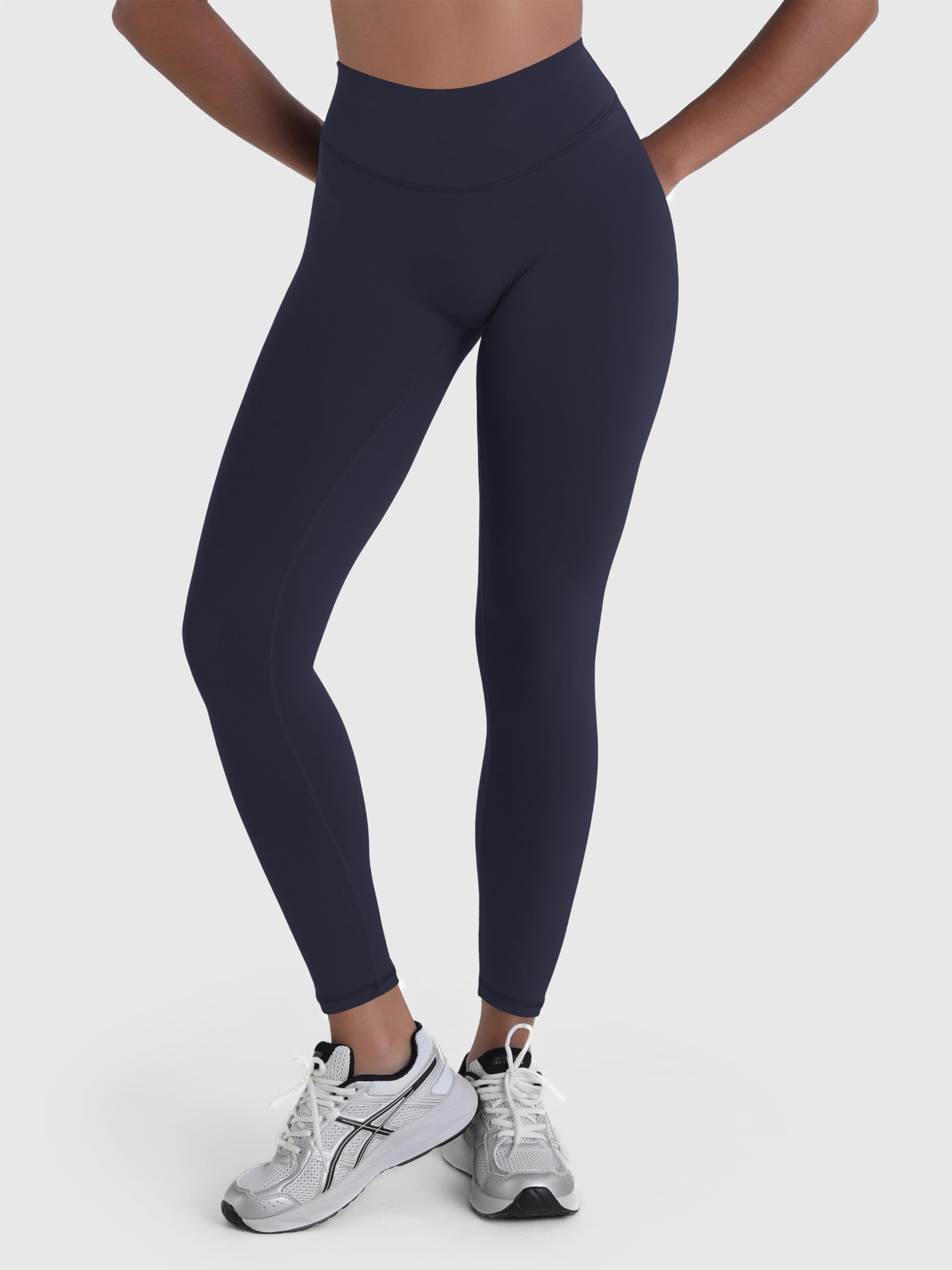Sunzel Leggings sostenibili da donna, senza cuciture anteriori, vita alta, controllo della pancia, sederini, scolpire, allenamento, yoga