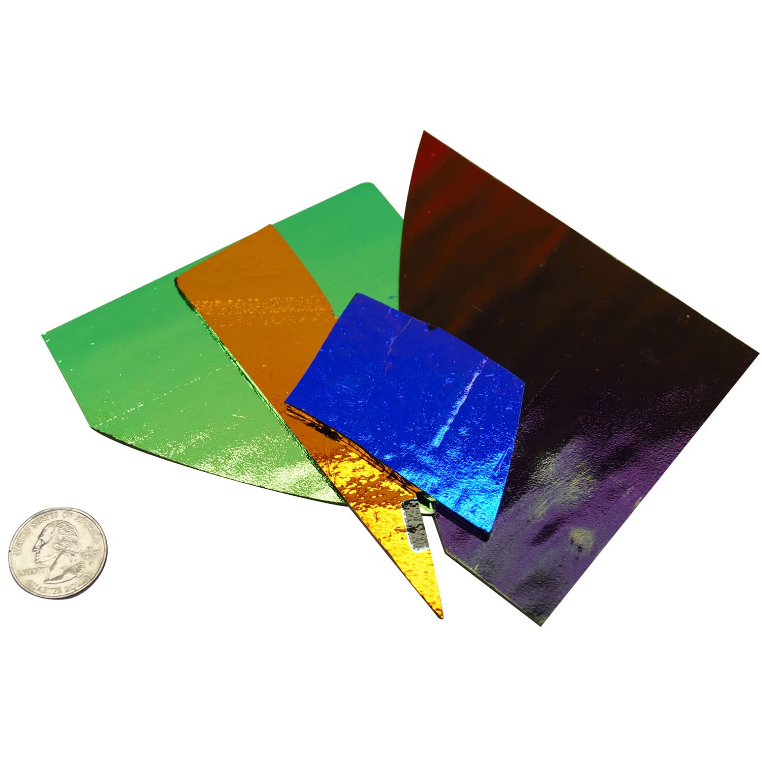 1/4 Lb CBS Dichroic Scrap On Thin Black - 96 Coe