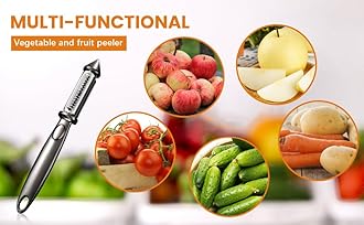 All In One Multifunctional Vegetable Peeler,4 and 1Julienne Peeler Vegetable Peeler,Veggie Peelers for Kitchen,Potato kitchen Pear Tomato Cucumber