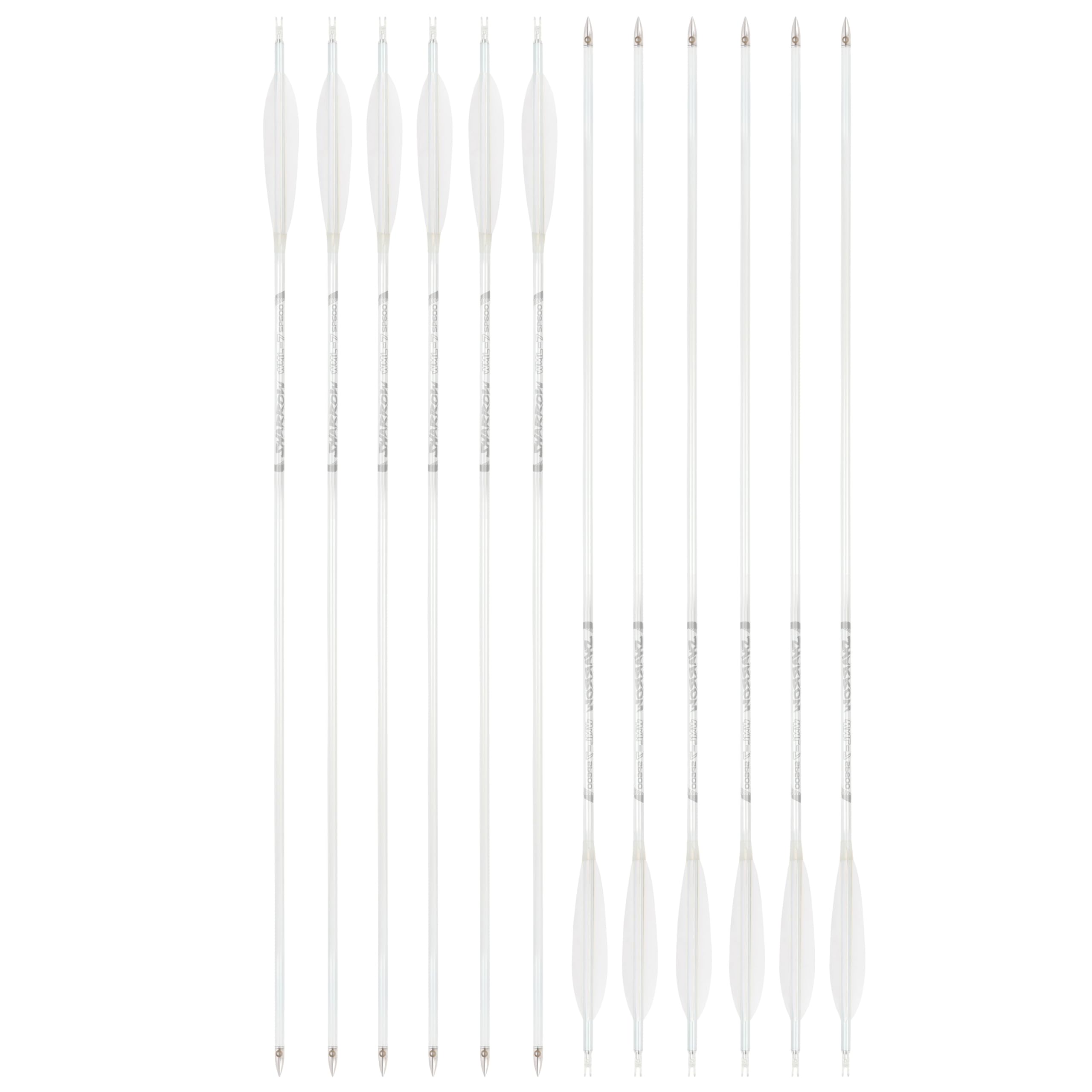 SHARROW Flèches de Tir à l'arc en Carbone 32 Pouces Spine 400-800 pour Arc à Poulies Arc Recourbé