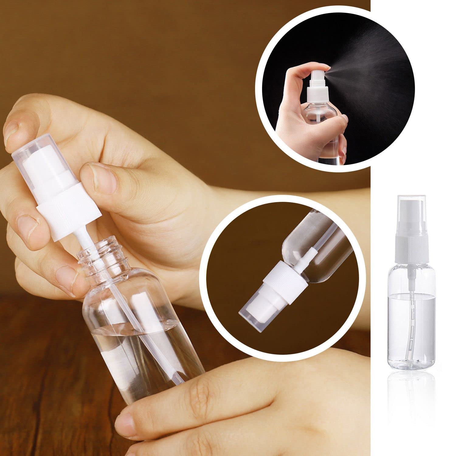 8 Bottigliette Spray Vuote 20ml - Nebulizzatori Portatili Per Viaggi, Profumi, Oli - Foto 12