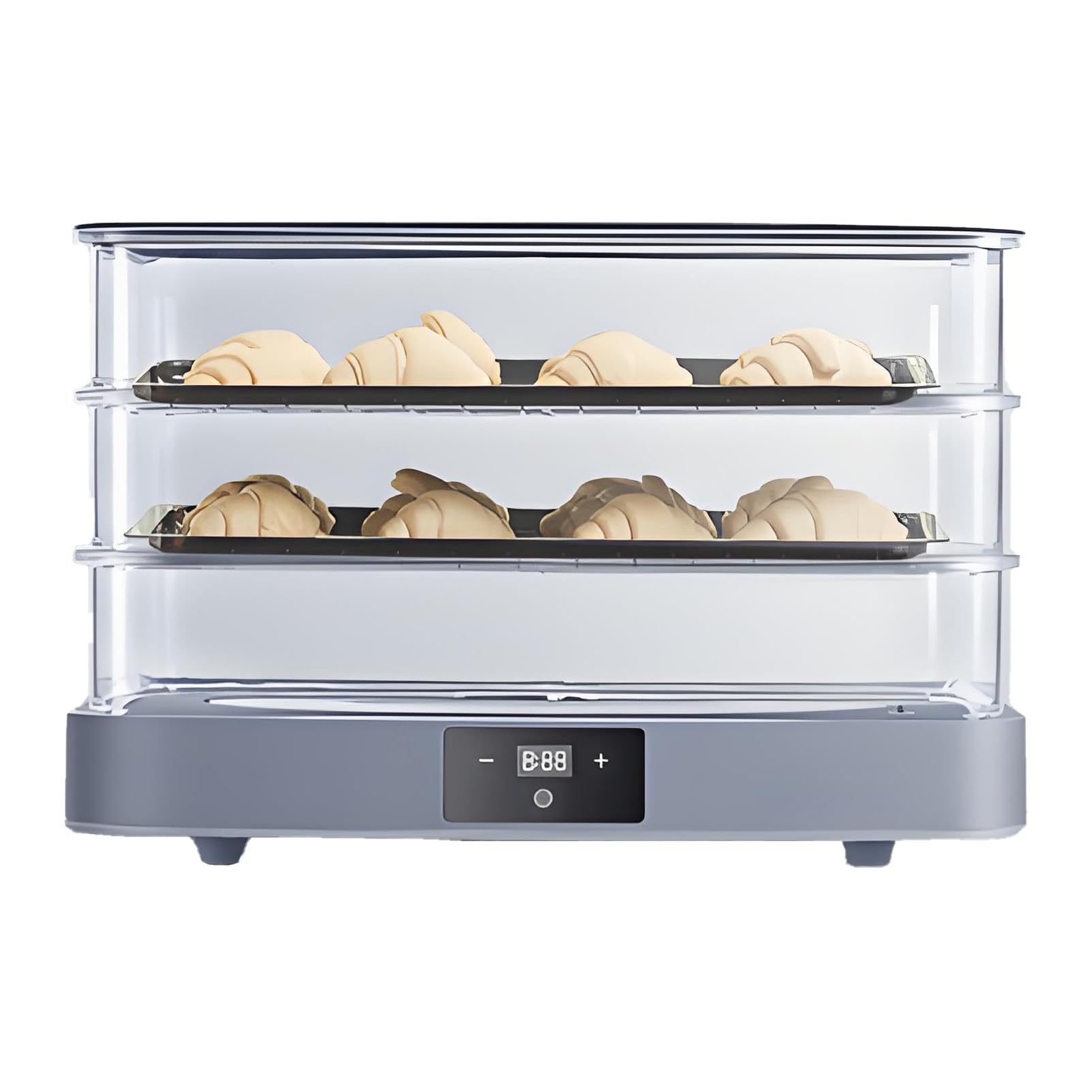 Caja de fermentación de Pan de 40 l con Control de Humedad y Temporizador, Temperatura Ajustable de 20 a 45 °C, Gran fermentador eléctrico para repostería y fermentación caseras.
